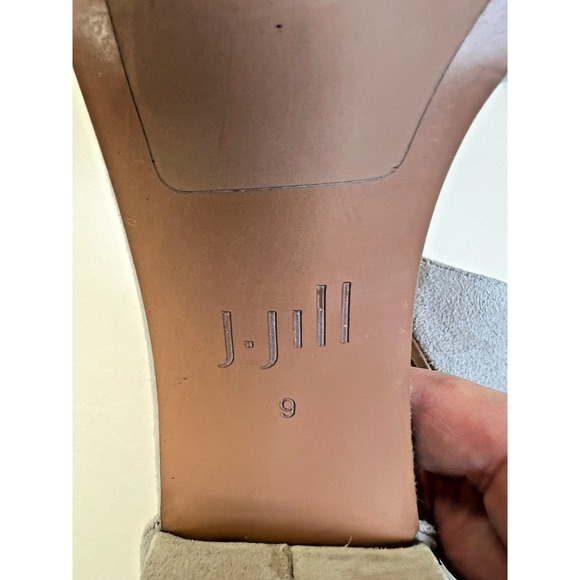 J.Jill NWOB Zelda Block Heel D'Orsay Pumps Tan Suede Ankle Lace 2" Heel SZ 9 - Picture 7 of 8